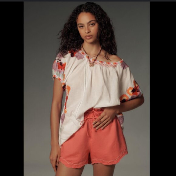 Brand New By Anthropologie Linen Double Waistband Shorts - Picture 2 of 10